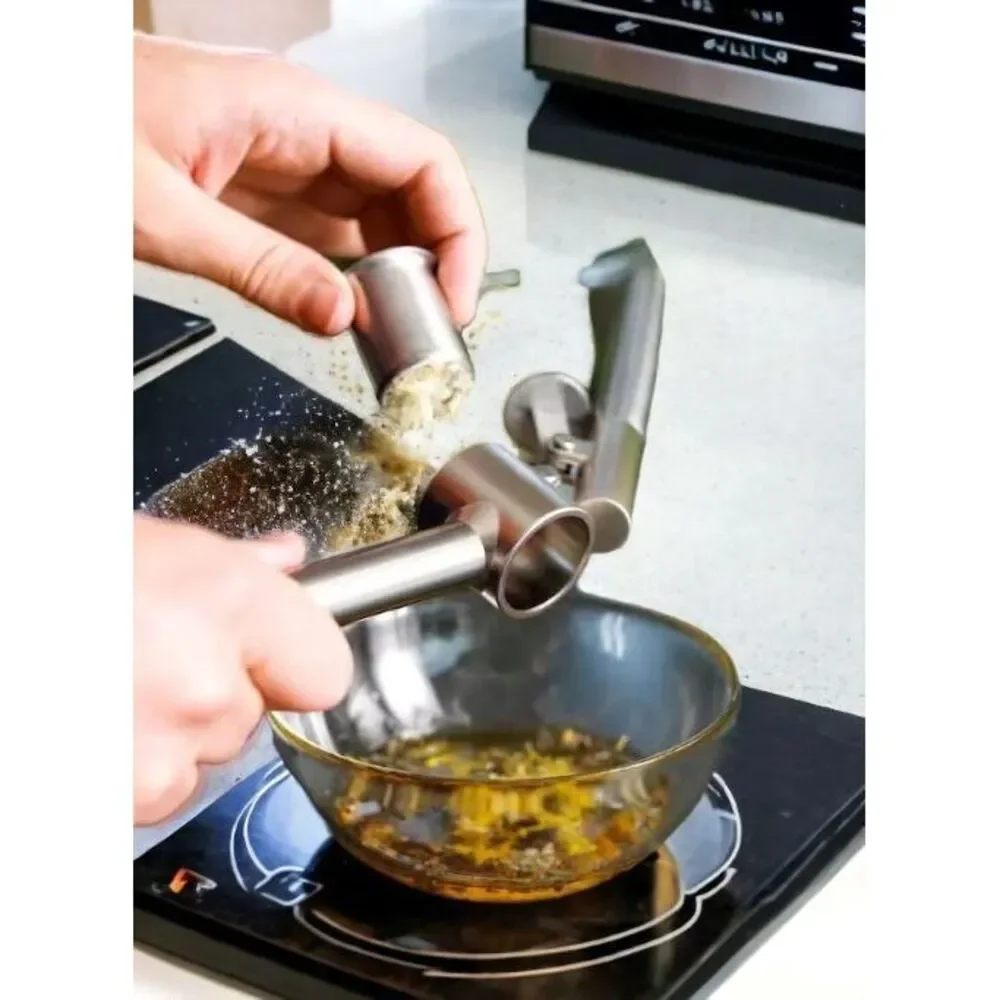 IKEA KONCIS Garlic Squeezer Press Crusher‎ Stainless Steel 6 ¼ 